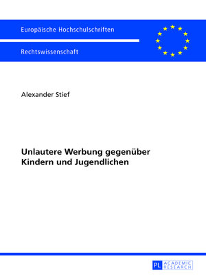 cover image of Unlautere Werbung gegenueber Kindern und Jugendlichen